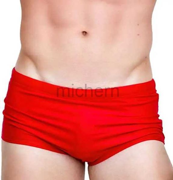 Swimwear maschile Boythor Brand Brand Brand Mens Trunks Shorts Plain Boxer su misura sexy Piccola vita sexy Piccola vita Plus Le dimensioni D240424