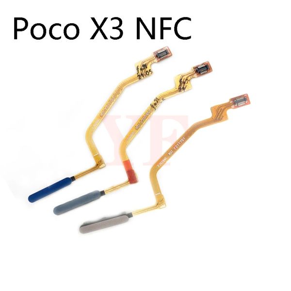 Kablolar Xiaomi için Parmak İzi Sensörü POCO X3 NFC POCO M3 Pro Parmak İzin Menüsü Dönüş Anahtar Sensör Kapalı Esnek Kablo