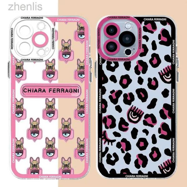 Case di telefonia cellulare F-Ferragnies Occhi Custodia per telefono Chiara per iPhone 15 Pro Max 13 14 Plus 12 Mini 11 Pro XR 8 SE 7 6S XS Max Armatura Copertura D240424