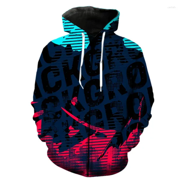 Erkek Hoodies Fashion Sprint 3D Baskılı Fermuar Hoodie Erkekler için Serin Uzun Kollu Kapşonlu Ceketler Üstler Gençler Büyük Boy Hip Hop