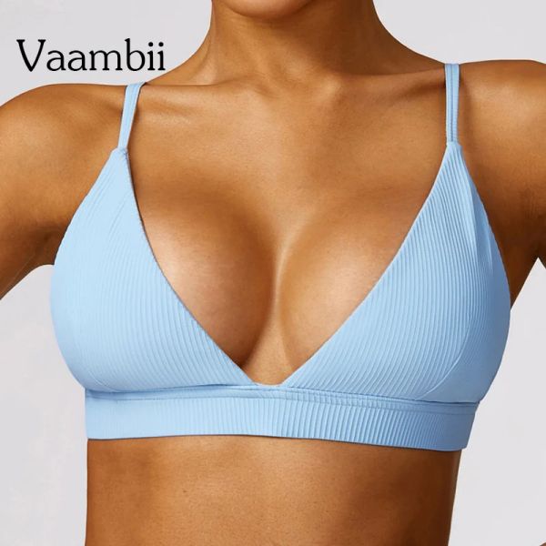 Bras Gym Women's Werewwear Bibed Reste Up Sports Top Open Back Allenamento per allenamento per il fitness da yoga traspirante per le donne coltivate antiurto