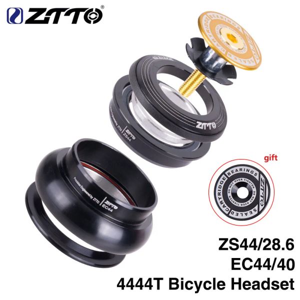 Fones de ouvido Ztto 4444t MTB Bike Road Bicycle Headset 44mm ZS44 CNC 1 1/8 