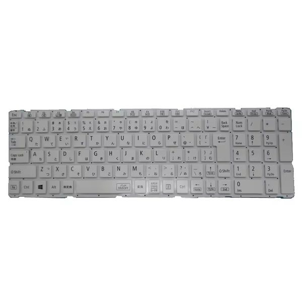 Tastiera per laptop per NEC Lavie NS200/HAW NS230/Jaw NS300/HAW NS600/Gaw Japanese JP White