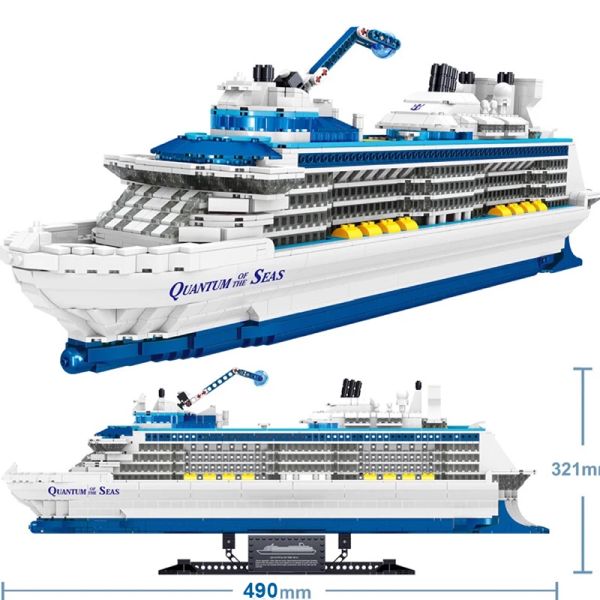 Bloco 2428pcs mini -partículas tijolos de cruzeiros de cruzeiro City Blocks montam brinquedos de grande navio para o oceano barco branco para crianças menino