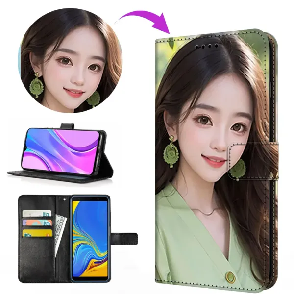 Copri copertina in pelle fotografica personalizzata per xiaomi, custodia per flip personalizzata, Xiaomi Redmi Note 12 Pro 11S Nota 10 8t Redmi 12 A1 Plus K50 Pro