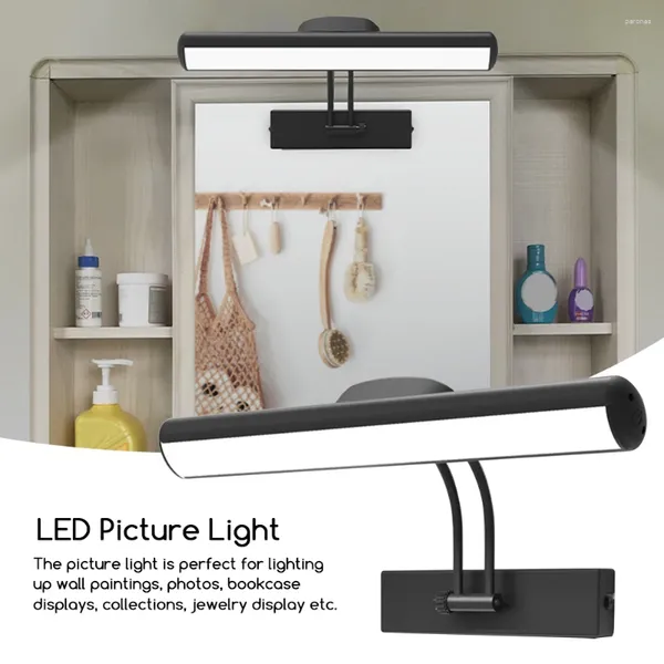 Lampada a muro Wireless USB Accarmabile ricaricabile IMMAGINE REMOTO REMOTO REGOLABILE ANGOLO DELL'ANGOLO DELLA LINGURA DI PITTURA DI PITTURA LUCI DI VERITÀ