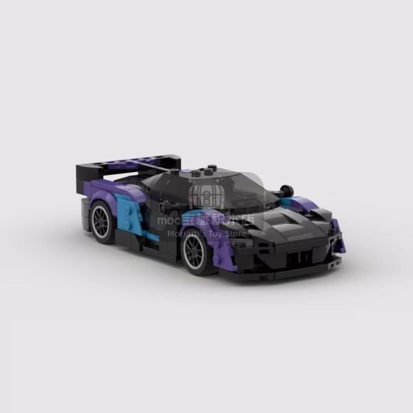 Блоки Moc McLaren Sabre Racing Sports Car Arancement Speed Champion Broading Blocks Brick Creative Garage Toys для мальчиков