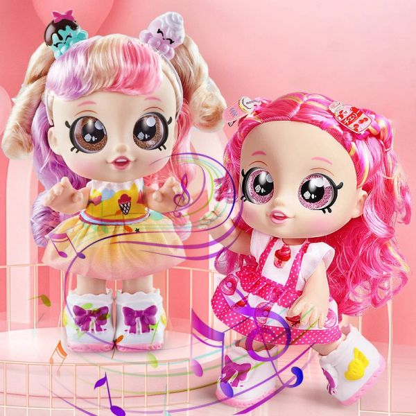 Dolls Mini Baby Play Doll Musik singen elektronische Puppe Lange Haare Süßes Prinzessin Kleid tun, Spiele House Doll Fashion Spielzeug Geschenk für Mädchen