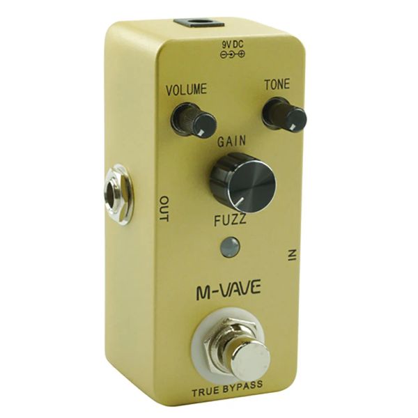 Equipaggiamento mvave fuzz fuzz effetto chitarra pedale in lega di zinco guscio vero bypass pedale di chitarra elettrica per parti di chitarra equipaggiamento dj