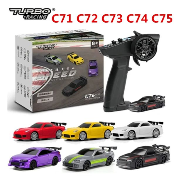 Cars Turbo Racing 1:76 1/76 C71 C72 C73 C74 C75 RTR Flat Running Toys su Road Rc Carro remoto proporzionale per bambini adulti