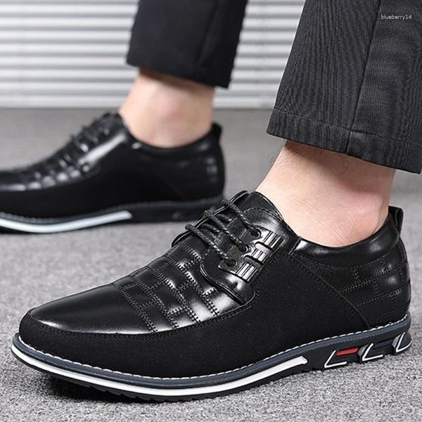 Sapatos casuais homens tênis slowers de moda brand lace up sport preto soft respirável negócio grande tamanho grande