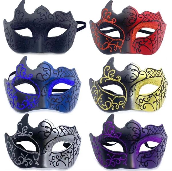 Parti Maskeleri Promosyon Satış Maskesi Altın Glitter Venetian Uni Sparkle Masquerade Mardi Gras Damla Teslimat Ev Bahçesi Festivali SUP 2024424