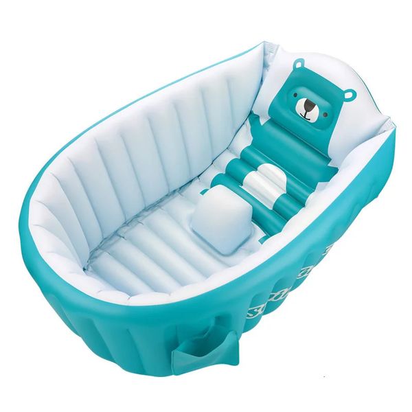 Bathtub inflável Bathtub Mini Swim Pool Infant Bathing Basin Kids Bath Seat Portable Dobring Bathtub Acessórios de natação 240422