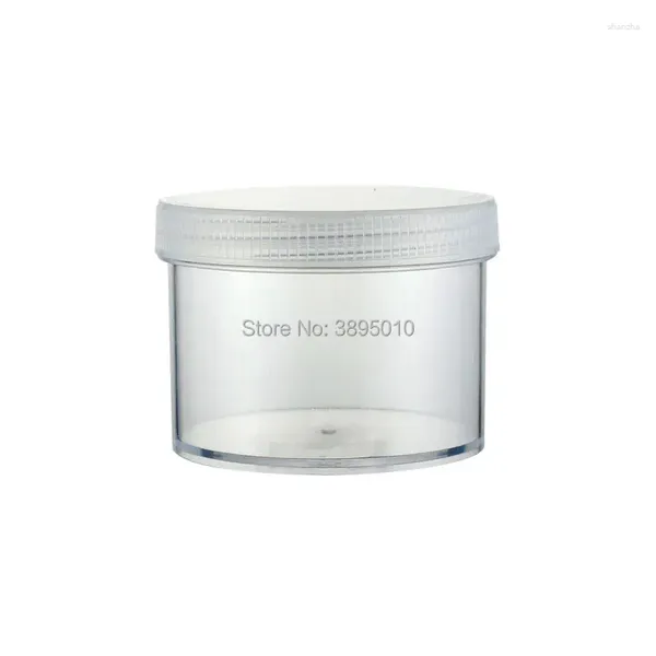 Garrafas de armazenamento 200g PS Plástico Jarros Clear Cream 200ml Recipiente cosmético F902