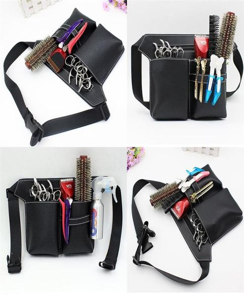 Professionelle Multifunktionshaarschere Lederhülle Wine Gürtel Friseur Paket Salon Holster Beutel Friseur Schere Kit Bag1799874