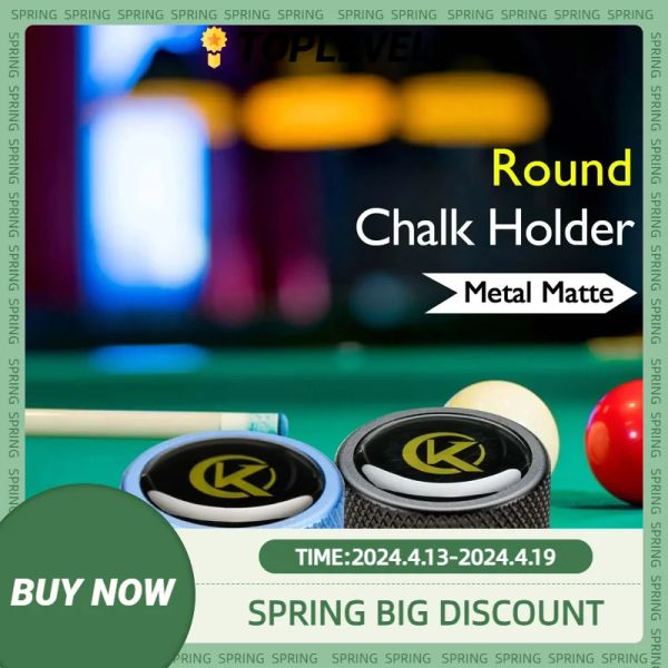 Billiard Konllen Round Pool Cue Taom Chalk Holdertable Metal Cue Holder Case per Billiard Carom Cue Snooker Sports Accessori