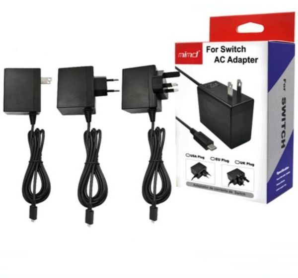 Caricatore del caricatore AC Adattatore a parete di viaggio domestico per Nintendo Switch NS Adattatore di gioco 5V 24A US UK UK Plug USB Tipo C di ricarica P8436622