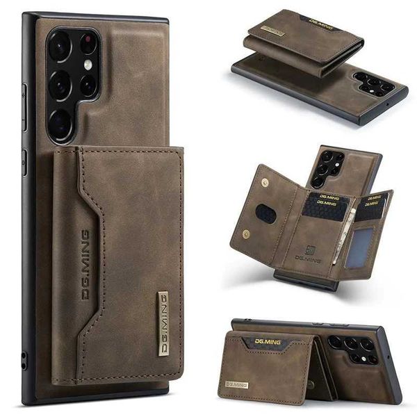 Случаи сотового телефона M2 для Samsung S24 Ultra Magnetic Владелец всасывающих карт Защитная кожа корпус S23 Ultra Two-In-One Split Mobile Phore Case 240423