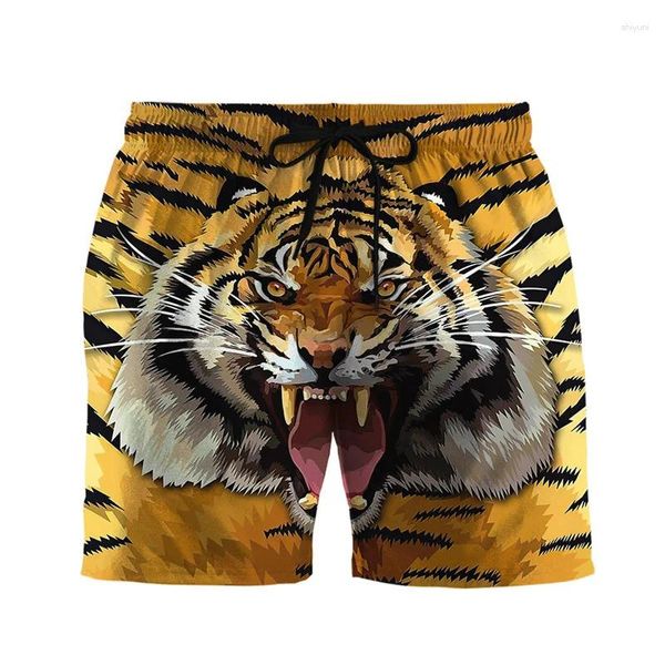 Herren -Shorts Tier 3D -Druck Haut kurze Hosen für Männer Tiger Schlange Zebra Grafik Sommer Outdoor Cool Street Strand Sport Schwimmstüle