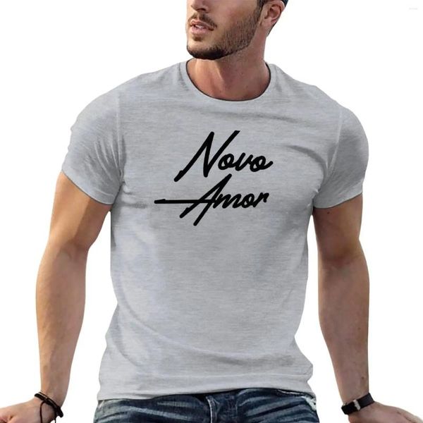 Men's Polos Novo Amor T-shirt Graphics Tees Aesthetic Clothing Mens t Camisetas casuais elegantes