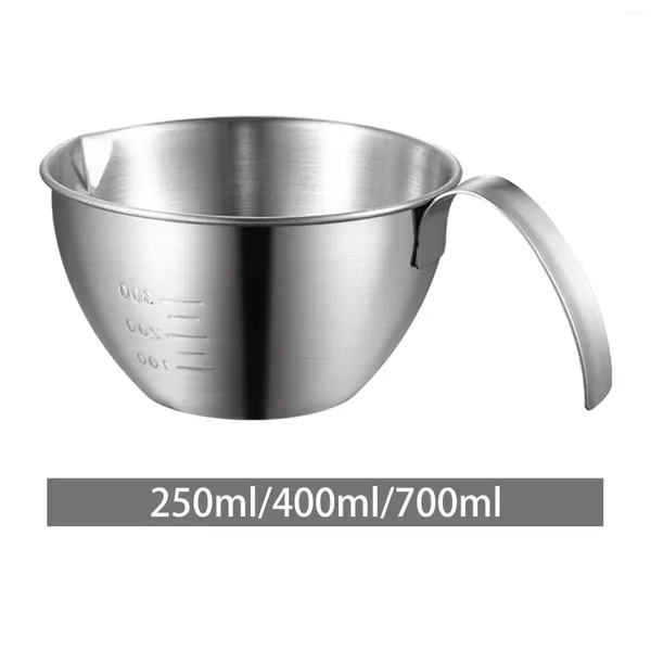 Ciotole in acciaio inossidabile miscelazione utensili da cucina per cucina manico lungo servendo l'uovo whisking per la zuppa di cottura da dessert