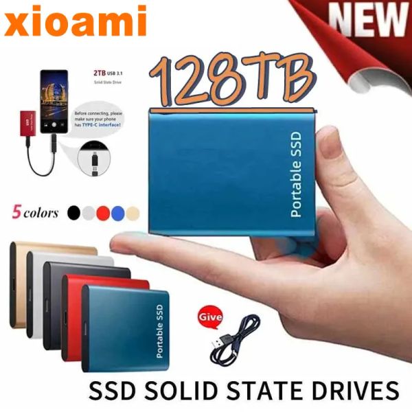 Scatole per Xiaomi Nuovo SSD 500 GB 1 TB Flash Drive Hard Drive esterno Typec ad alta velocità USB3.1 2TB 4TB 8TB Disk rigido portatile SSD per laptop/PC