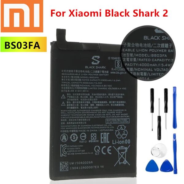 Batterie Xiaomi Black Shark 2 4000Mah BS03FA BSO3FA BB03FA batteria per Xiaomi Shark Black 2 Black Shark 2 Pro BB03FA + Strumenti