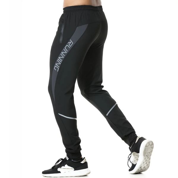 Pantolon erkek spor koşu koşu joggers fermuarlı cep erkekleri pantolon sıska eşofmanlar erkek pantolonlar rahat fitness giyim