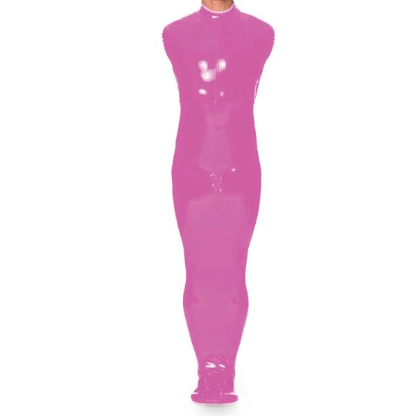 26 Renk unisex Sleep Swack Pvc Deri Fetiş Vücut Çanta Bonaj Sack Kadınlar İçin Erkek Bodysuit Yenilik Kulüp Giysesi S-7XL Kostüm Takım