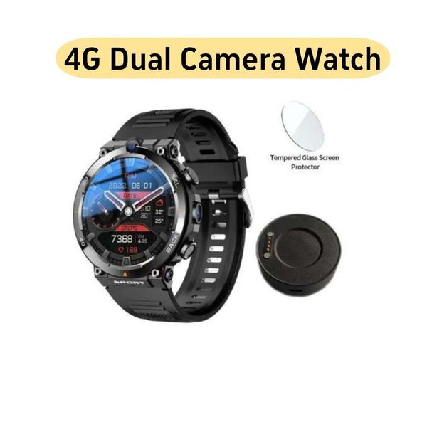 H10 SmartWatch LTE 4G Rede completa NFC 16GB ROM Posicionamento da câmera dupla Face Desbloquear Google Play App Download Smart Watch Men