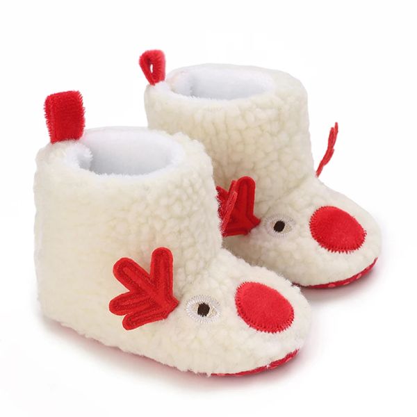 Сапоги Citgeett Зимние детские мальчики девочки Fleece Slippers мягкие антисличные оленьи пинетки теплые носки