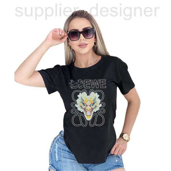 Designer de camiseta feminina DX3504 2024 Summer Loe Princied Letter Street Photo Pure Cotton T-Shirt Top 7xfr