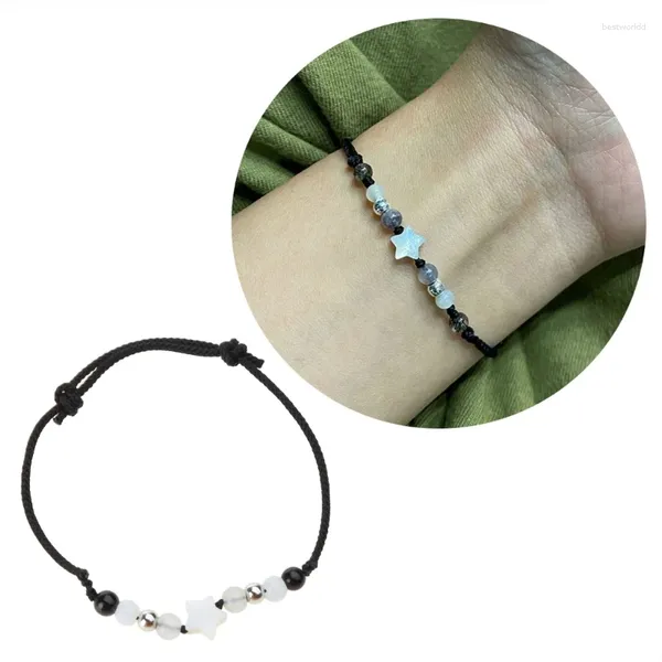 Link Armbänder handgefertigtes chinesisches Stil Handgelenk Kette Perlen gewebtes Armband einzigartige Handseile Stylische Geburtstagsgeschenk für Männer und Frauen