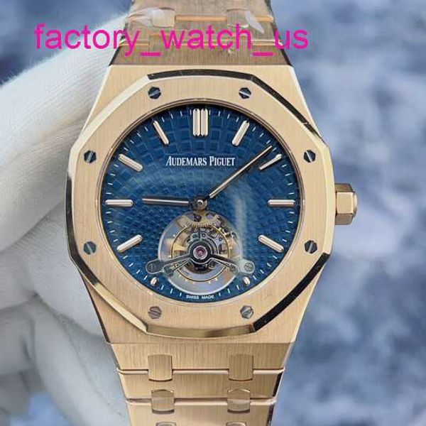 AP Diving Forist Watch Series серия Royal Oak 41 мм диаметром 18K Rose Gold Tourbillon Mechanal Mechanical Mens Luxury Watch 26522OR