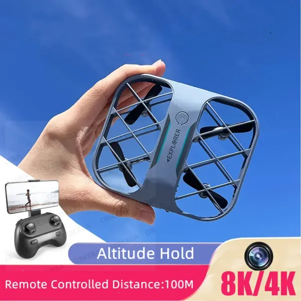 Droni Mini Drone Drone 4K Quadcopter con fotocamera Transmissione in tempo reale Mini Pocket UFO Small Remote Control