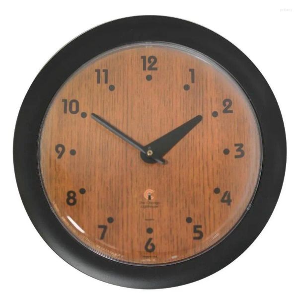 Wanduhren Eichenfurnier traditioneller Uhr Schwarzer Rahmen umweltfreundlich in den USA Genaue Quarzbewegung 14 