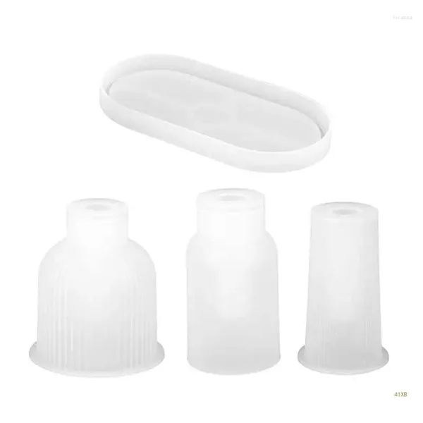 Bottles 41xb Vase moldes de silicone fazem flores decorativas exclusivas moldes de garrafa de decors feitos à mão para vários estilos