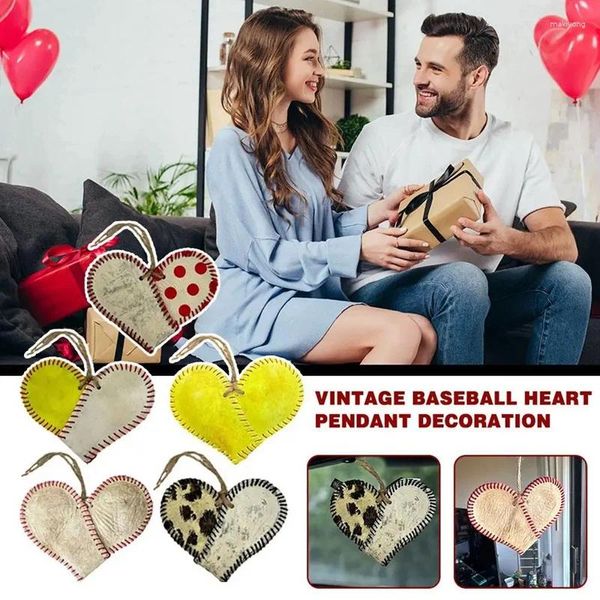 Anhänger Halsketten Vintage Baseball Herzbaum hängen diy handgefertigtes Schmuck große Lochperlen Valentinstag einfach Installation