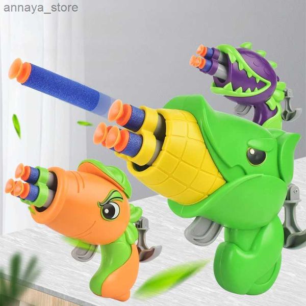 Gun Toys Children Cartoon Soft Bullet Suct для Nerf Bullet Toy Gun Manual Runner Barrel Pistol Outdoor Fun Game Giftl240425