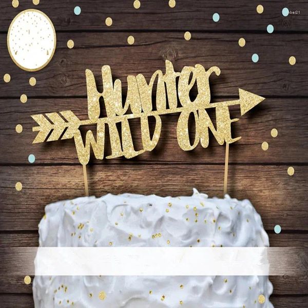 Forniture per feste Nome personalizzato Topper per la torta personalizzata personalizzata DEGORAZIONI PRIMO DI Birthday Decorazioni per il cibo Paty