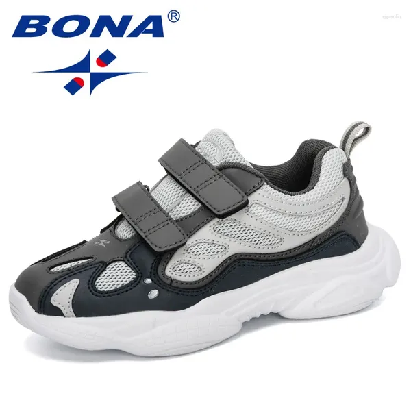 Повседневная обувь Bona 2024 Kids Kids Outdoor Runging Girls Joging Sneakers Soft Bottom Boys Walking обувь