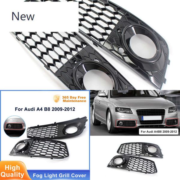 Capa de grade de nevoeiro de nevoeiro de carro novo para Audi A4 B8 2009-12 RS4 Style