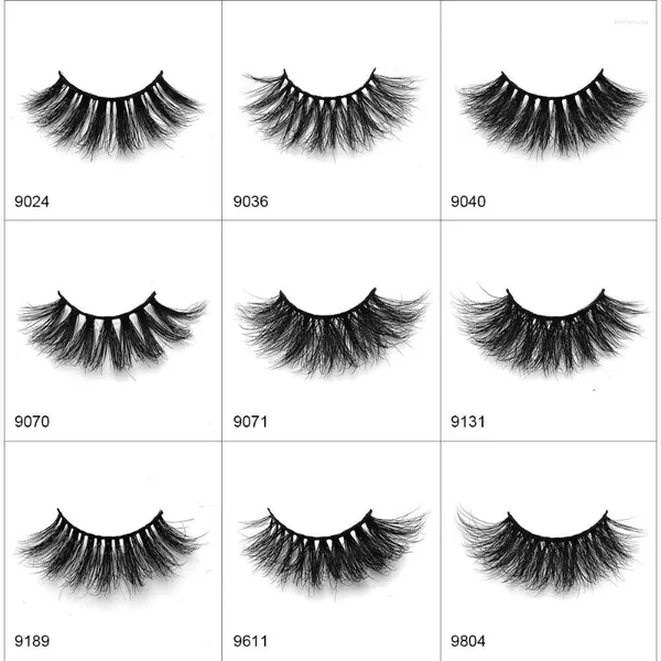 Falsos cílios Falhes Fluffy Real Mink 22mm Lashes Wholesale 3D Full Strip Factory Direct Sell Fornecedor