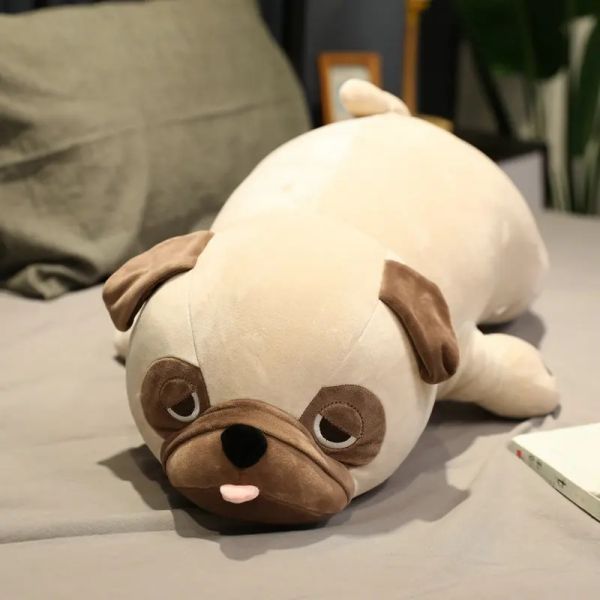 Cuscini caldi 5590 cm di grandi dimensioni Nuovo animale carino kawaii pug dog giocattoli peluche per sonno cuscino regalo regalo di compleanno ragazza di Natale di Natale