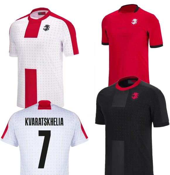 24-25 Georgia Home Soccer Jerseys Dhgate Индивидуальные Kingcaps 9 Davitashvili 10 Chakvetadze 11 Kvilitaia 22 Mikautadze 8 Zivzivadze 7 Kvaratskhelia dhgate скидка