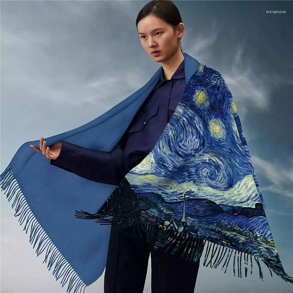 Lenços de lenços de inverno lenço de inverno impressão digital feminino cashmere pashmina xale
