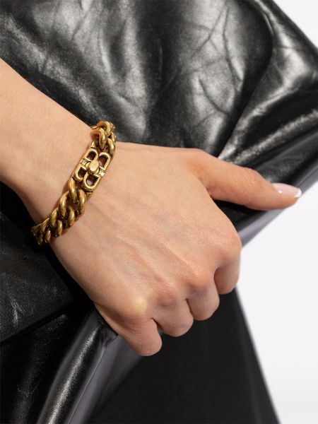 FARFETCH BB ICON Gourmette-Chain Bracelet Replica Luxury Fine Jewelry Designer Brand Logo com pulseira de dobra T da caixa