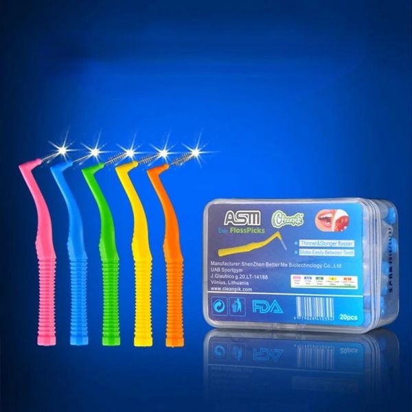 Pespa interdentale curva Interdental Brush Pulente Dente Scallo spazzolino Deplo Gace Dente Puscella