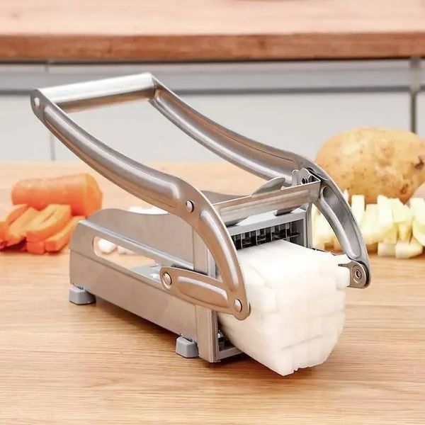 2024 nova máquina de corte de batata não deslizamento Cortando batatas fritas Melhor valor de aço inoxidável Uso