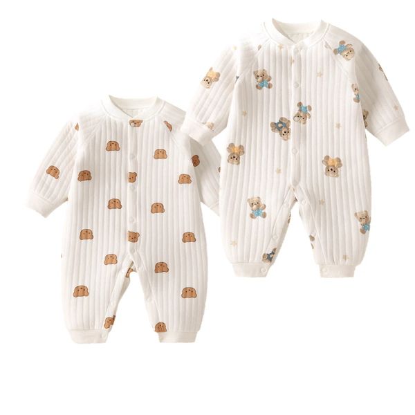 One-Pieces Baby Cloth Girls Jungen Rolpper warme Neugeborenen Fotografie Pyjama süße Onesies für Babys Langarmbody-Anuit Einpiece Onepiece